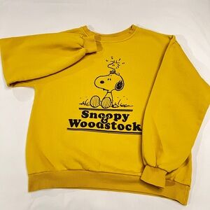 Zara Yellow Graphic Sweatshirt